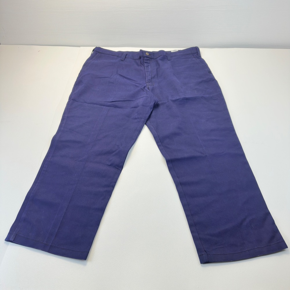 Workrite Mens Navy Blue Industrial Work Pants Cotton Twill 409ID95NB 44x42‎